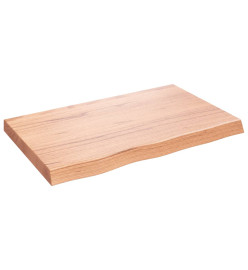 Dessus de table marron clair 80x50x6 cm bois chêne traité