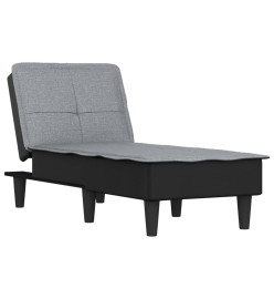 Chaise longue gris clair tissu