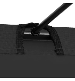 Lit de camping 180x60x19 cm Tissu Oxford et acier Noir