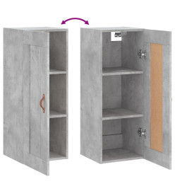 Armoire murale gris béton 34,5x34x90 cm bois d'ingénierie