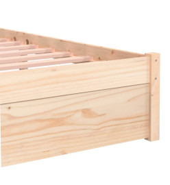 Cadre de lit Blanc Bois massif 100x200 cm