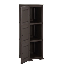 Armoire en plastique 40x43x125 cm Design de bois Marron