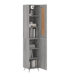 Buffet haut Sonoma gris 34,5x34x180 cm Bois d'ingénierie