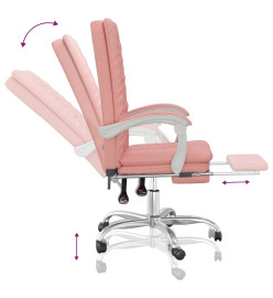 Fauteuil inclinable de bureau Rose Similicuir