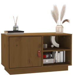 Meuble TV Marron miel 70x34x40 cm Bois de pin massif