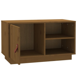 Meuble TV Marron miel 70x34x40 cm Bois de pin massif