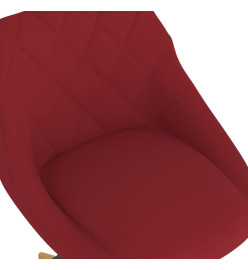 Chaise pivotante de salle à manger Rouge bordeaux Velours