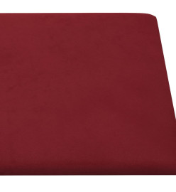 Panneaux muraux 12 pcs Rouge bordeaux 60x30 cm Velours 2,16 m²