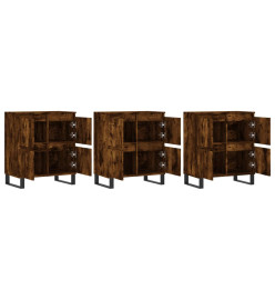 Buffets 3 pcs Chêne fumé Bois d'ingénierie