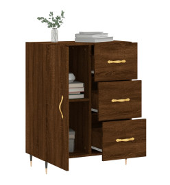 Buffet chêne marron 69,5x34x90 cm bois d'ingénierie