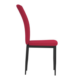 Chaises à manger lot de 2 Rouge bordeaux Velours