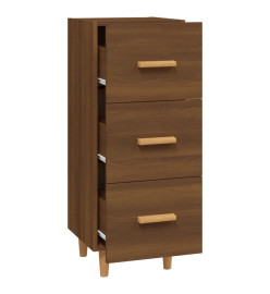 Buffet Chêne marron 34,5x34x90 cm Bois d'ingénierie