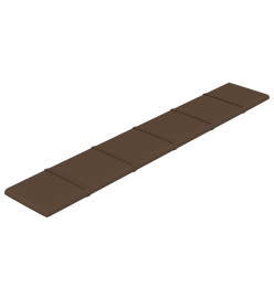 Panneaux muraux 12 pcs Marron 90x15 cm Tissu 1,62 m²