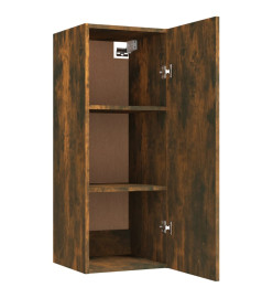 Armoire murale Chêne fumé 34,5x34x90 cm Bois d'ingénierie