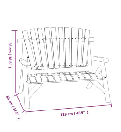 Ensemble de salon de jardin 5 pcs bois massif d'épicéa