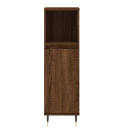 Armoire de bain chêne marron 30x30x100 cm bois d'ingénierie