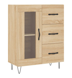 Buffet chêne sonoma 69,5x34x90 cm bois d'ingénierie