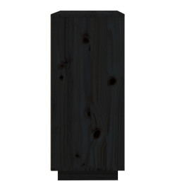 Buffet Noir 60x35x80 cm Bois massif de pin