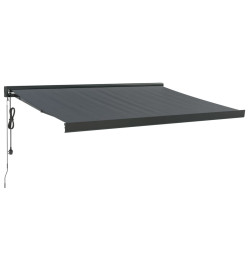 Auvent rétractable anthracite 3x2,5 m tissu et aluminium