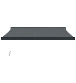 Auvent rétractable anthracite 3x2,5 m tissu et aluminium