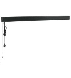 Auvent rétractable anthracite 3x2,5 m tissu et aluminium