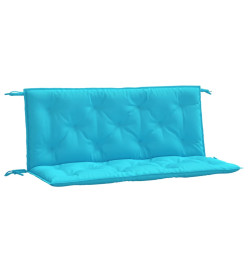 Coussins de banc de jardin lot de 2 turquoise 120x50x7 cm tissu