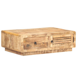 Table basse 90x60x29 cm Bois de manguier brut