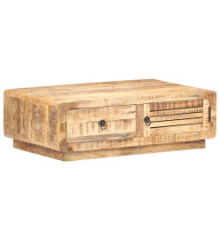 Table basse 90x60x29 cm Bois de manguier brut