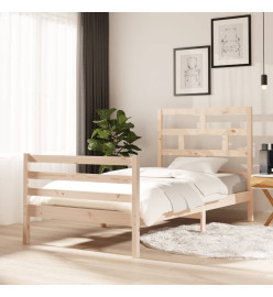 Cadre de lit Bois de pin massif 100x200 cm