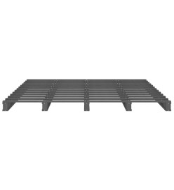 Lit de palette gris 120x200 cm bois de pin massif