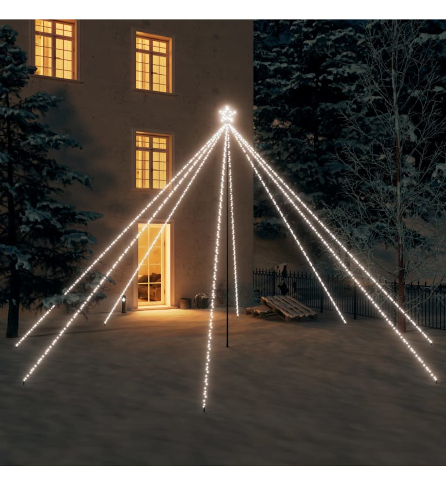 Lumières d'arbre de Noël Int/Extérieur 800 LED blanc froid 5 m