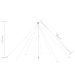 Lumières d'arbre de Noël Int/Extérieur 800 LED blanc froid 5 m