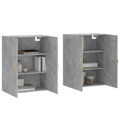 Armoires murales 2 pcs gris béton 69,5x34x90 cm