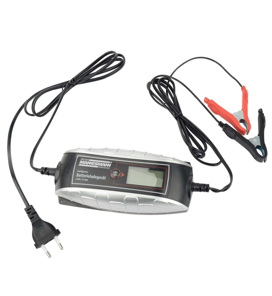 Brüder Mannesmann Chargeur de batterie 6/12 V avec écran LCD