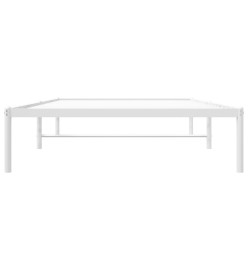 Cadre de lit métal blanc 107x203 cm
