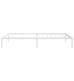 Cadre de lit métal blanc 107x203 cm