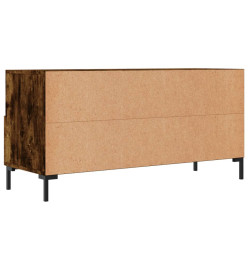 Meuble TV chêne fumé 102x36x50 cm bois d'ingénierie