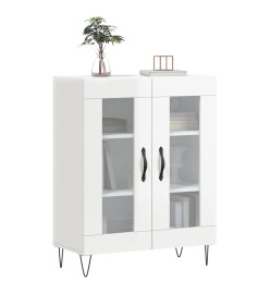 Buffet Blanc brillant 69,5x34x90 cm Bois d'ingénierie