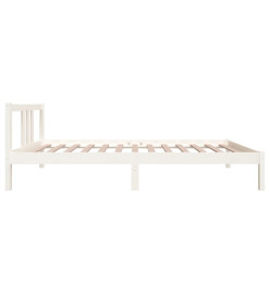 Cadre de lit Blanc Bois massif 90x200 cm