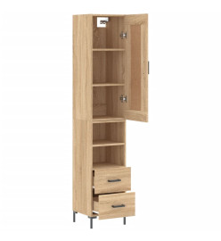 Buffet haut Chêne sonoma 34,5x34x180 cm Bois d'ingénierie