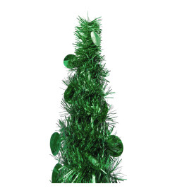 Sapin de Noël artificiel escamotable vert 150 cm PET