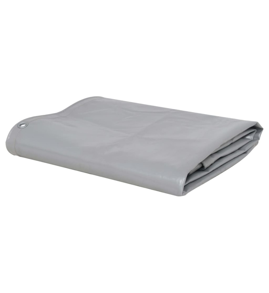 Bâche 650 g / m² 3x5 m Gris