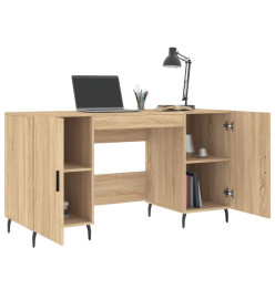 Bureau chêne sonoma 140x50x75 cm bois d'ingénierie