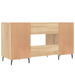 Bureau chêne sonoma 140x50x75 cm bois d'ingénierie