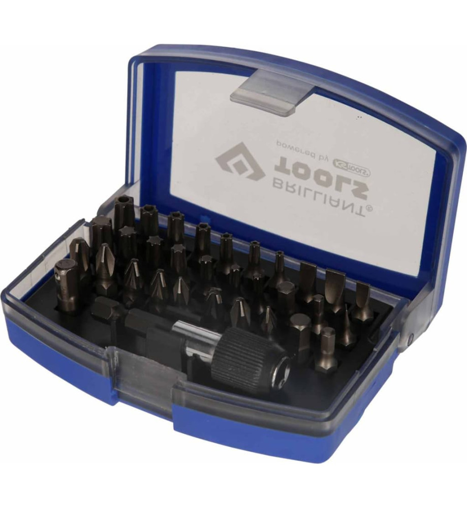 BRILLIANT TOOLS Jeu d'embouts de tournevis 1/4" Acier 32 pcs