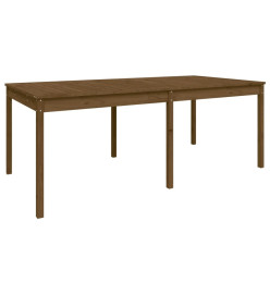 Table de jardin marron miel 203,5x100x76 cm bois massif de pin