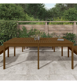 Table de jardin marron miel 203,5x100x76 cm bois massif de pin