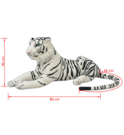 Tigre en peluche Blanc XXL