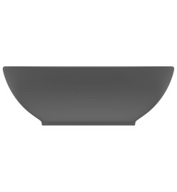 Lavabo ovale de luxe Gris foncé mat 40x33 cm Céramique