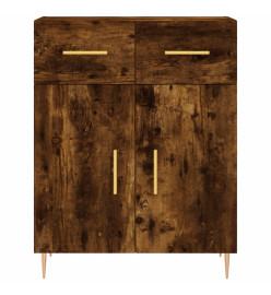 Buffet chêne fumé 69,5x34x90 cm bois d'ingénierie